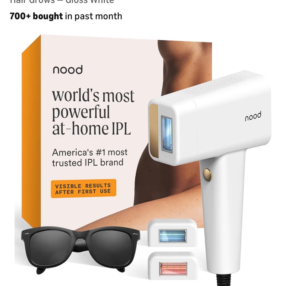 Nood At-Home IPL Hair Removal Device - White- Flasher Pro